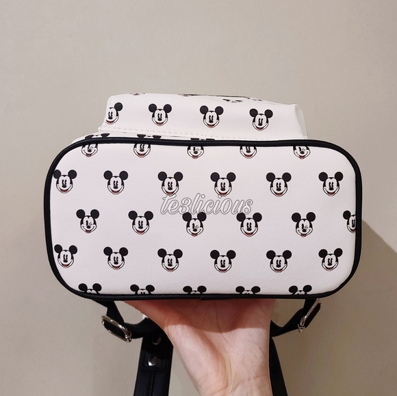 DISNEY LOUNGEFLY ALL OVER MICKEY'S FACE BACKPACK - Picture 7 of 8